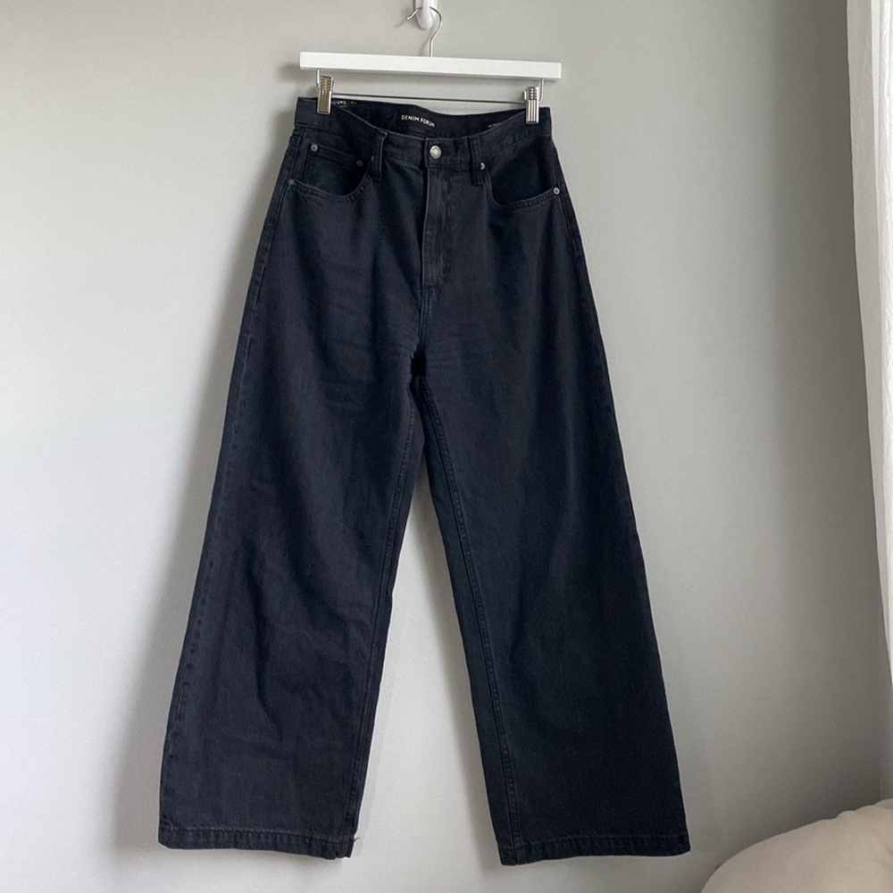 Aritzia Black Wide Leg Flared Jeans